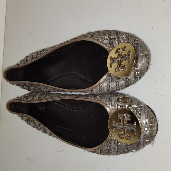 Tory Burch Woven Rattan Reva Flats size 8 - Picture 2 of 13